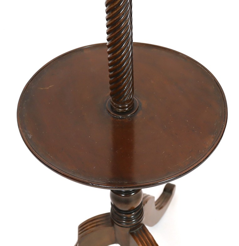 A Regency mahogany hat stand, height 196cm